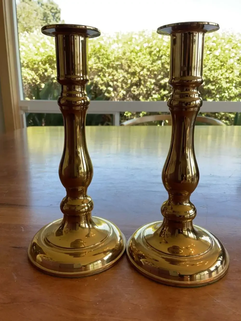Vintage Pair of Avon Gallery Originals Brass‎ Candlestick Holders Set of Two -